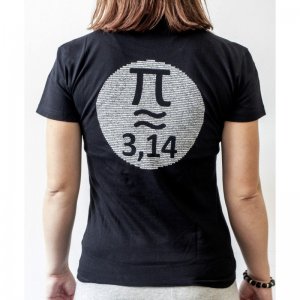 Pí tričko, dámské, bílé n. černé, desítková soustava