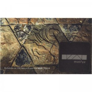 Čistítko na mobil, karta s motivem dlažby rotundy sv. Václava